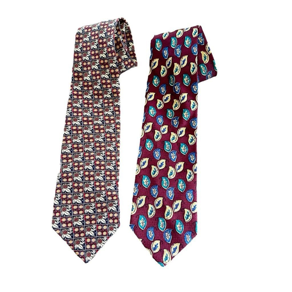 Bundle of 2 Vintage Valentino Silk Neck Ties